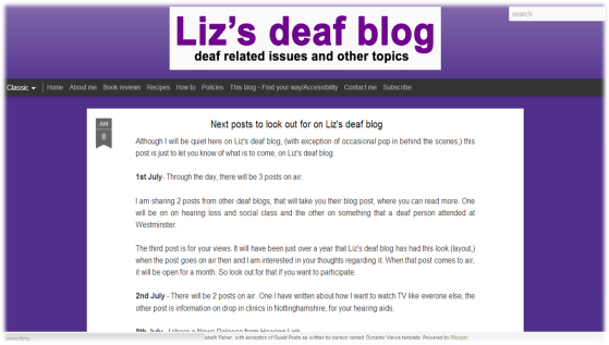 Liz's Deaf Blog