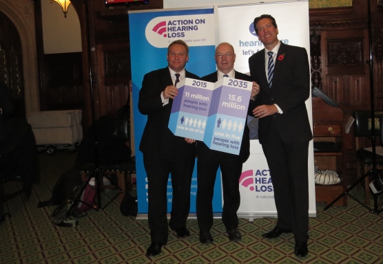 Paul Breckell CEO - AOHL, Alistair Burt MP and Jonathan Gardner Boots - Hearing Care